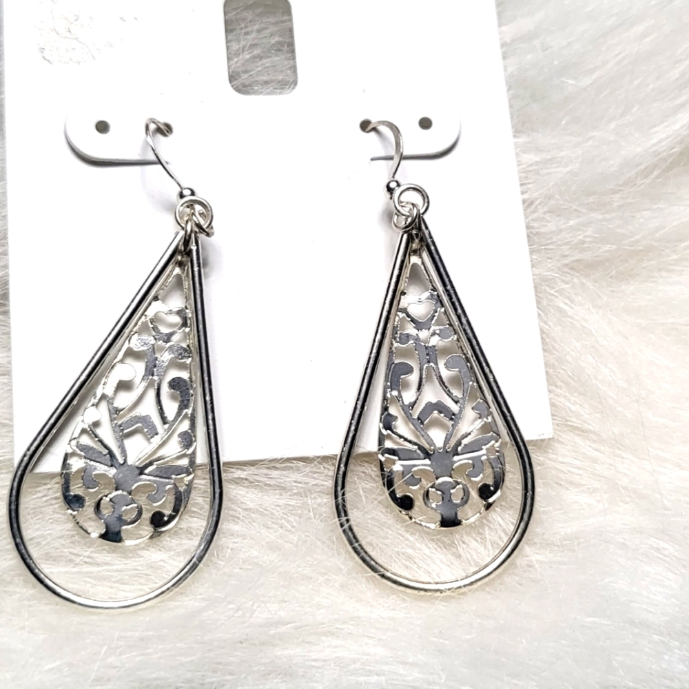 CHARTER club Silver Filigree Earrings
